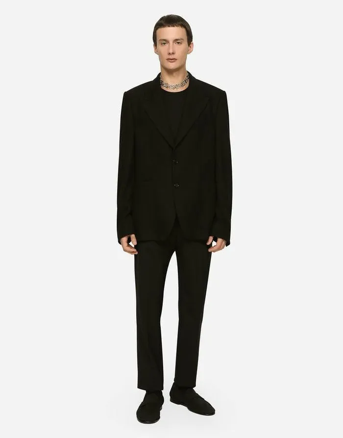 Dolce and Gabbana Suits And Blazers Men Singlebreasted Jersey Jacket Black Dolce and Gabbana Suits And Blazers Men Singlebreasted Jersey Jacket Black
