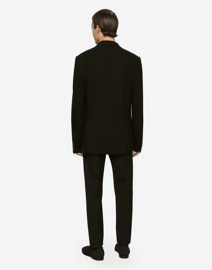 Dolce and Gabbana Suits And Blazers Men Singlebreasted Jersey Jacket Black Dolce and Gabbana Suits And Blazers Men Singlebreasted Jersey Jacket Black