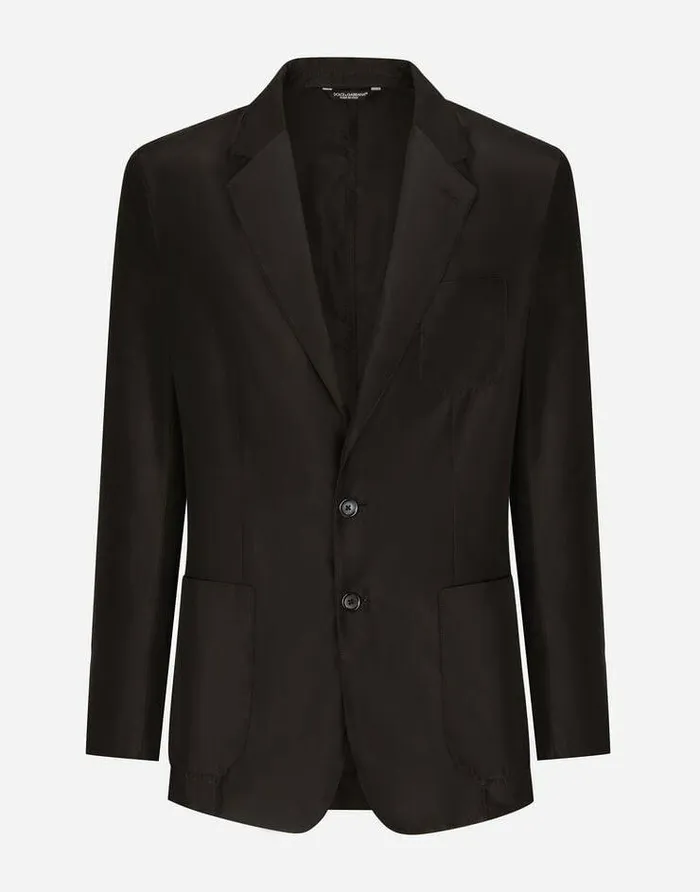Dolce and Gabbana Suits And Blazers Men Singlebreasted Nylon Jacket Blue
