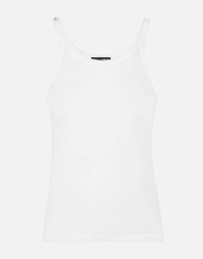 Dolce and Gabbana TShirts And Polos Men Cotton Singlet White