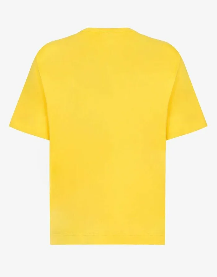 Dolce and Gabbana TShirts And Polos Men Cotton Tshirt With Embossed Logo Yellow Dolce and Gabbana TShirts And Polos Men Cotton Tshirt With Embossed Logo Yellow