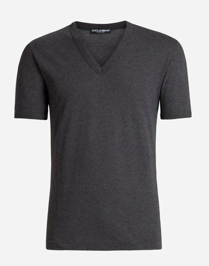 Dolce and Gabbana TShirts And Polos Men Tshirt In Cotton Grey