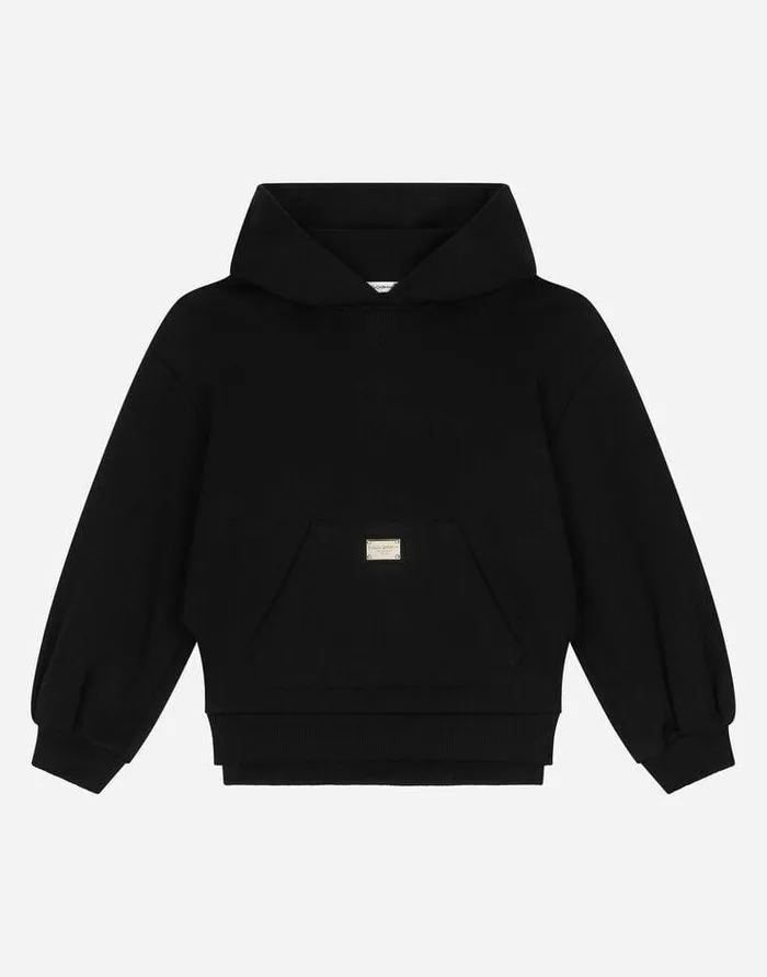 Dolce and Gabbana TShirts And Sweatshirts Children Jersey Hoodie Black