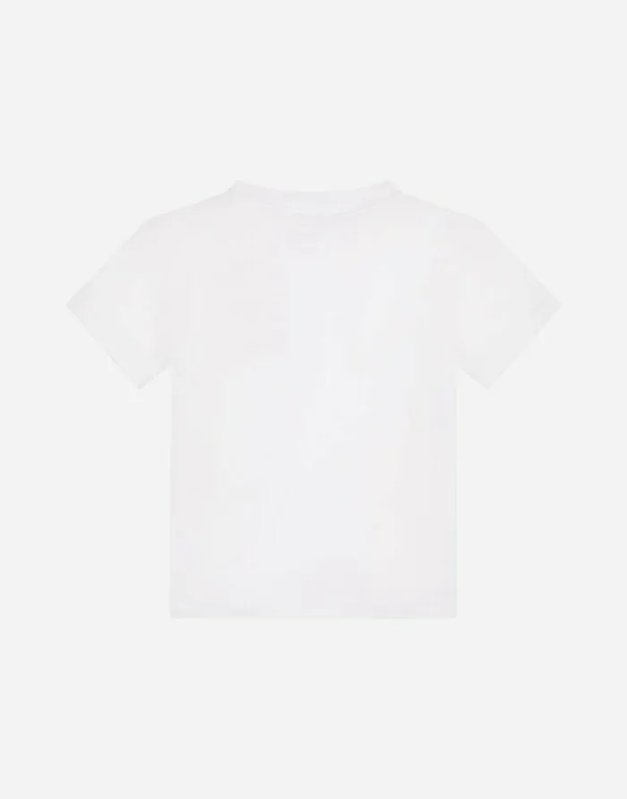 Dolce and Gabbana Topwear Children Jersey Tshirt With Bee Embroidery White Dolce and Gabbana Topwear Children Jersey Tshirt With Bee Embroidery White