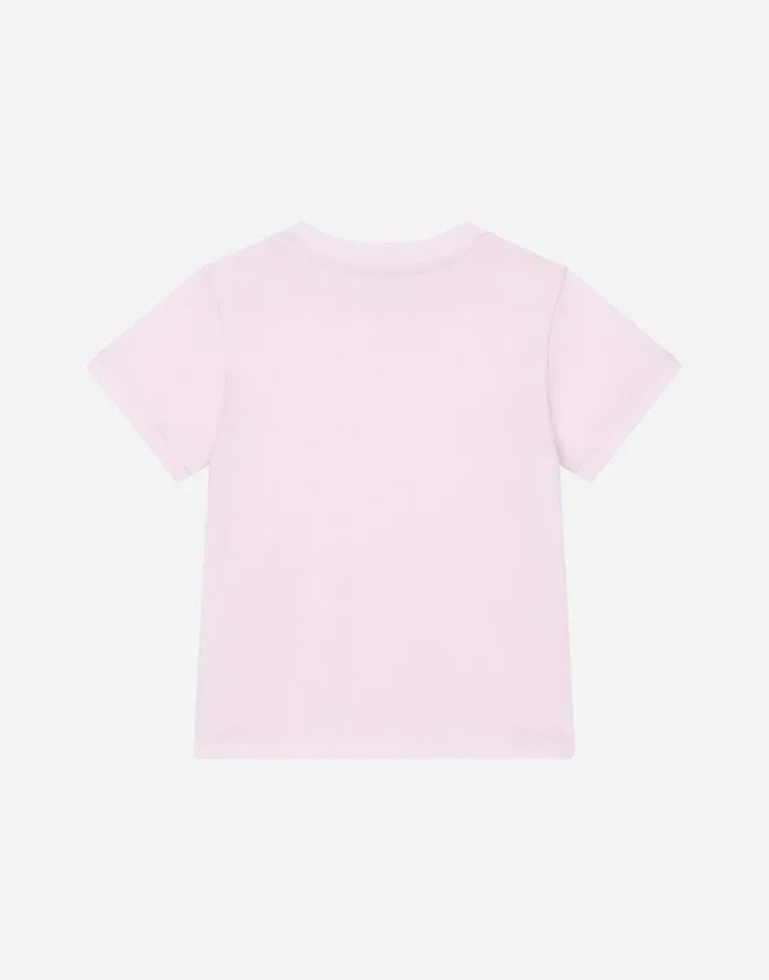 Dolce and Gabbana Topwear Children Jersey Tshirt With Logo Print Pink Dolce and Gabbana Topwear Children Jersey Tshirt With Logo Print Pink