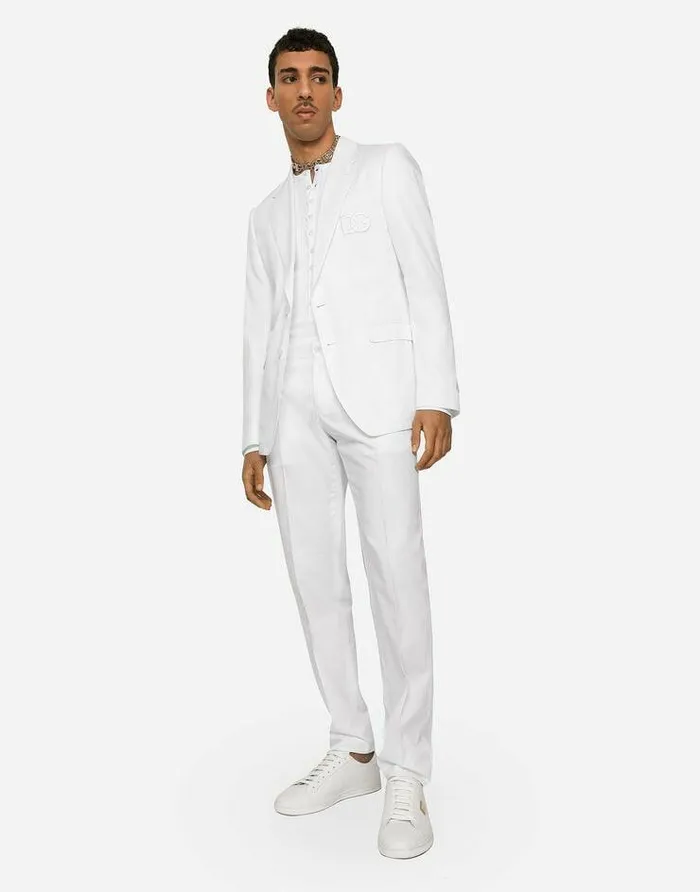 Dolce and Gabbana Trousers And Shorts Men Cotton Gabardine Pants White Dolce and Gabbana Trousers And Shorts Men Cotton Gabardine Pants White