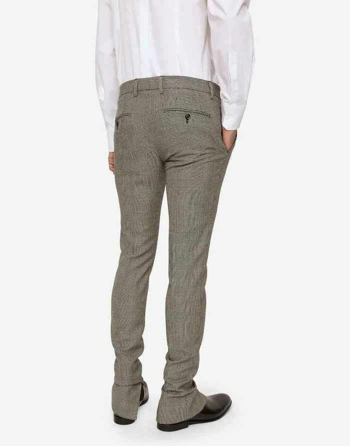 Dolce and Gabbana Trousers And Shorts Men Glen Plaid Wool Pants Multicolor Dolce and Gabbana Trousers And Shorts Men Glen Plaid Wool Pants Multicolor