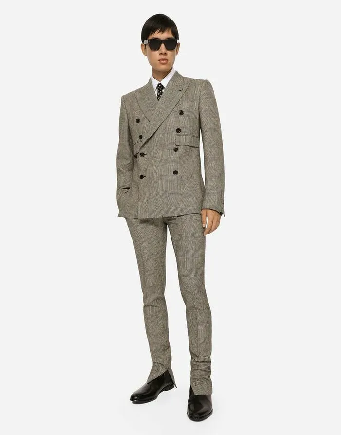 Dolce and Gabbana Trousers And Shorts Men Glen Plaid Wool Pants Multicolor Dolce and Gabbana Trousers And Shorts Men Glen Plaid Wool Pants Multicolor