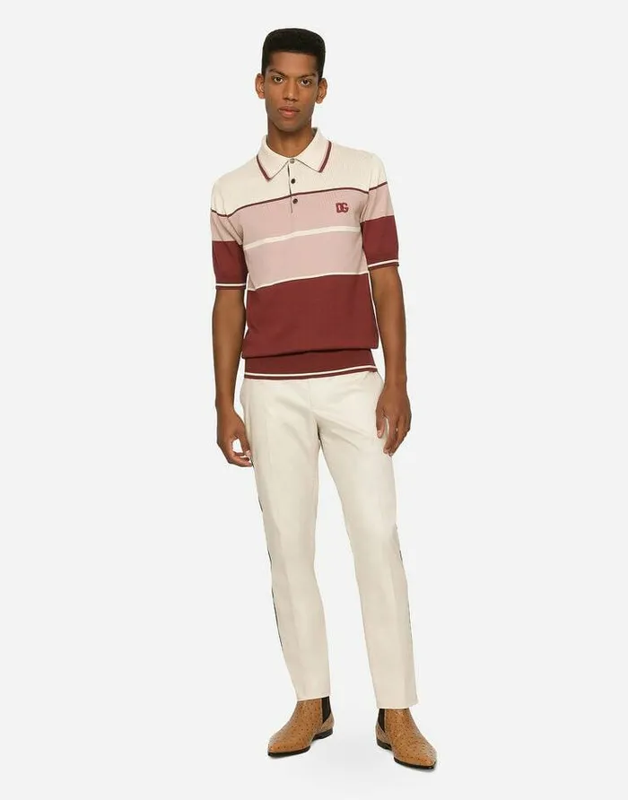 Dolce and Gabbana Trousers And Shorts Men Stretch Cotton Pants With DG Hardware Beige Dolce and Gabbana Trousers And Shorts Men Stretch Cotton Pants With DG Hardware Beige