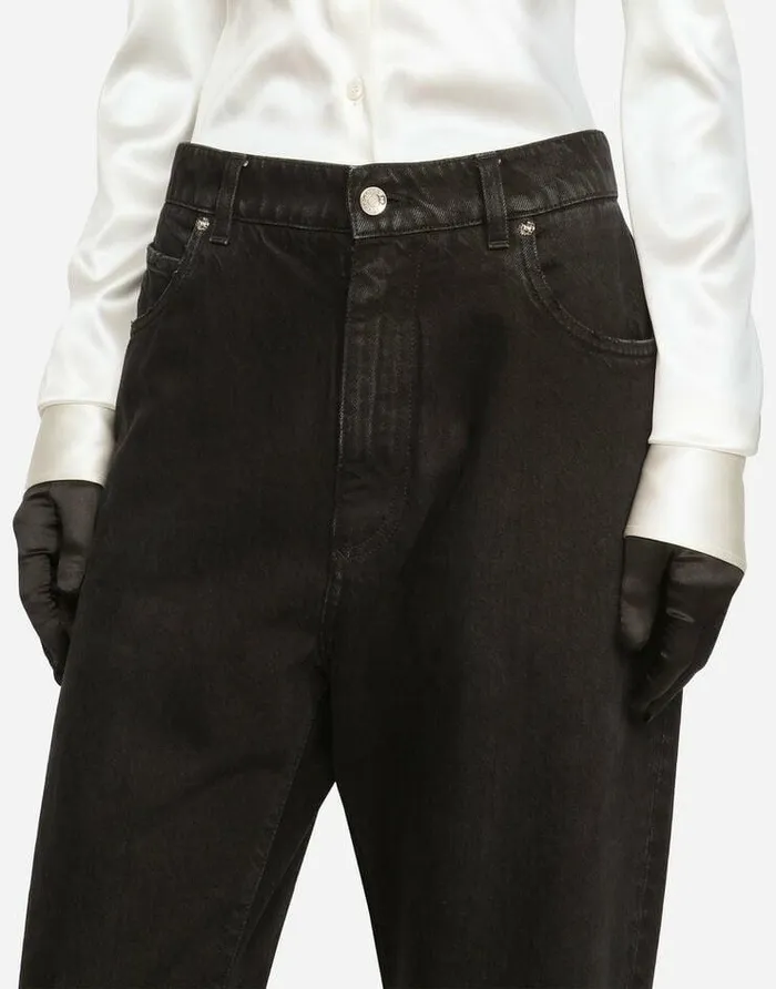 Dolce and Gabbana Trousers And Shorts Women KIM DOLCEandGABBANA Flared Deep Blue Denim Jeans Multicolor