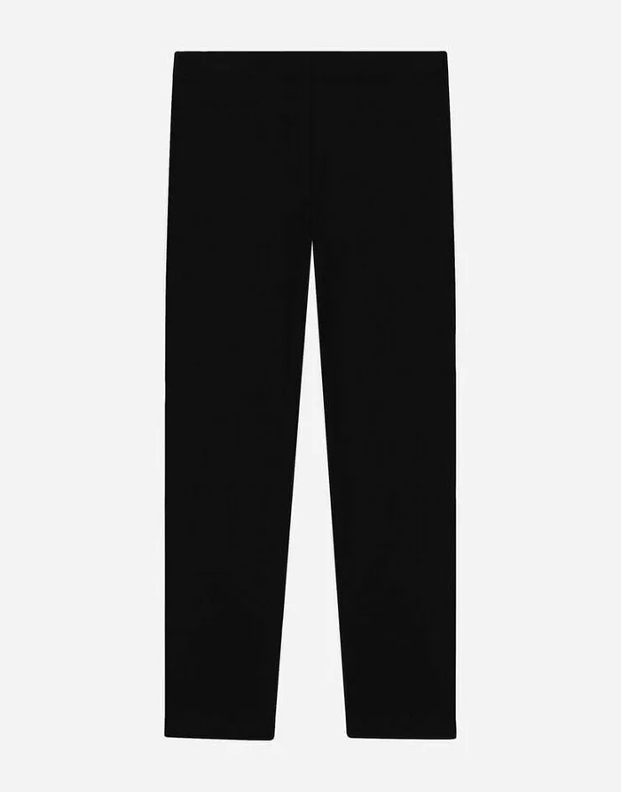 Dolce and Gabbana Trousers And Skirts Children Leggings With Logo Tag Black