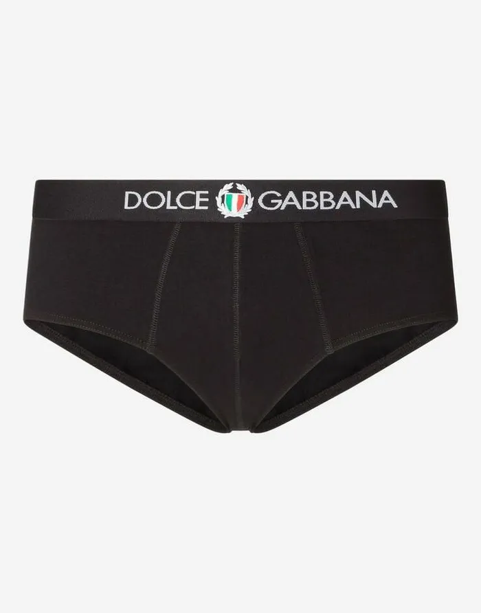 Dolce and Gabbana Underwear And Loungewear Men Brando Briefs In Stretch Cotton Black Dolce and Gabbana Underwear And Loungewear Men Brando Briefs In Stretch Cotton Black