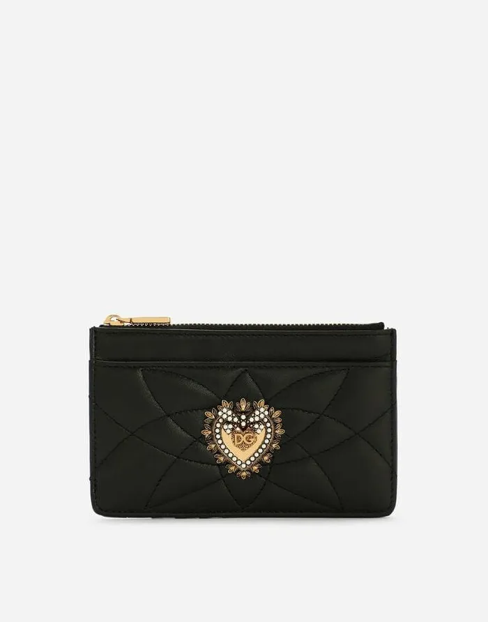 Dolce and Gabbana Wallets And Small Leather Goods Women Medium Devotion Card Holder Black