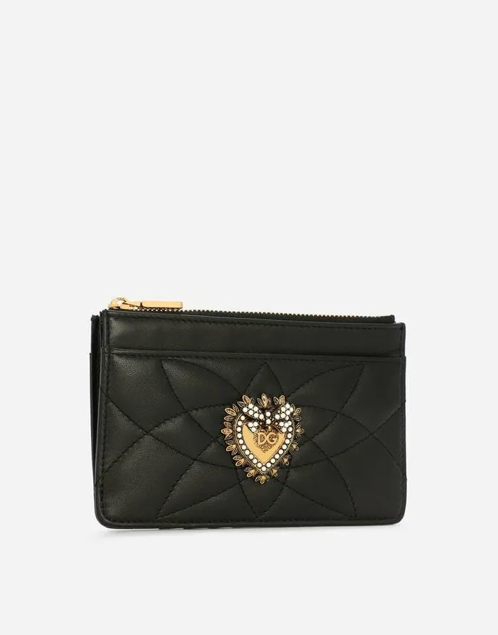 Dolce and Gabbana Wallets And Small Leather Goods Women Medium Devotion Card Holder Black Dolce and Gabbana Wallets And Small Leather Goods Women Medium Devotion Card Holder Black