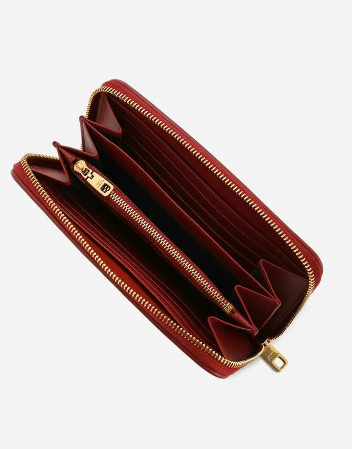 Dolce and Gabbana Wallets And Small Leather Goods Women Ziparound Devotion Wallet Red