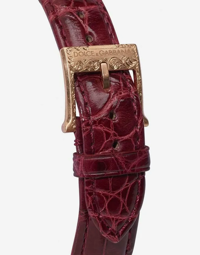Dolce and Gabbana WatchesandStraps Women DG7 Gattopardo Watch In Red Gold With Pink Mother Of Pearl And Rubies Bordeaux Dolce and Gabbana WatchesandStraps Women DG7 Gattopardo Watch In Red Gold With Pink Mother Of Pearl And Rubies Bordeaux