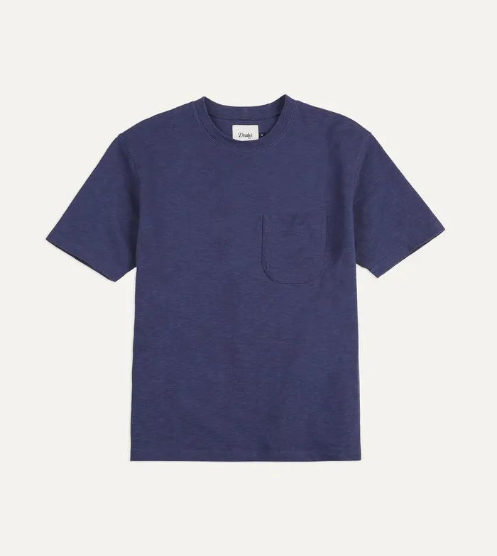 Drake039s Dark Indigo Flam Cotton Crew Neck Hiking TShirt 8211 Clothing