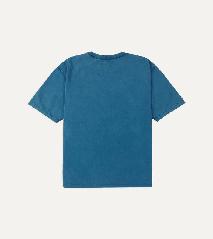 Drake039s Indigo Cotton Crew Neck Hiking TShirt 8211 Clothing