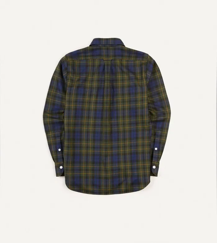 Drake039s Johnston Tartan Check Wool TwoPocket Work Shirt 8211 Shirts