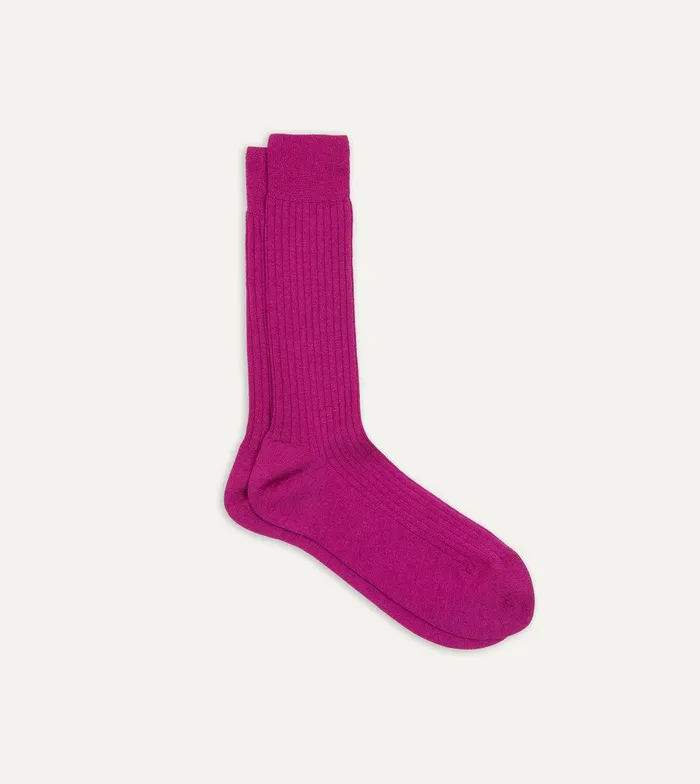 Drake039s Magenta Wool MidCalf Socks 8211 Accessories