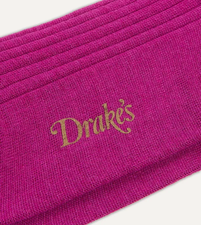 Drake039s Magenta Wool MidCalf Socks 8211 Accessories