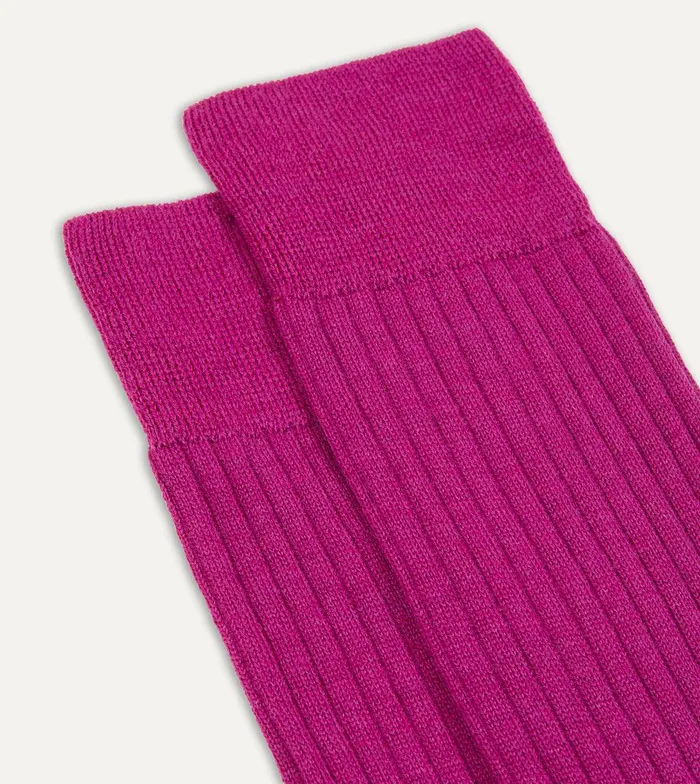 Drake039s Magenta Wool MidCalf Socks 8211 Accessories
