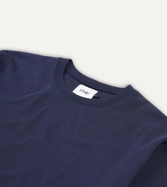 Drake039s Navy Cotton Crew Neck Hiking TShirt 8211 Clothing