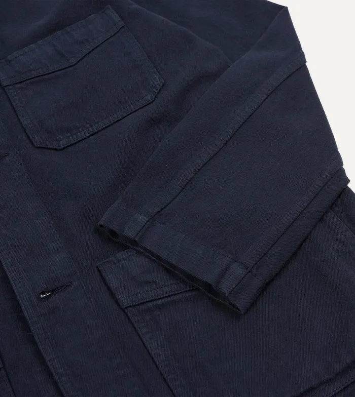 Drake039s Navy Heavy Twill Cotton FivePocket Chore Jacket 8211 Clothing