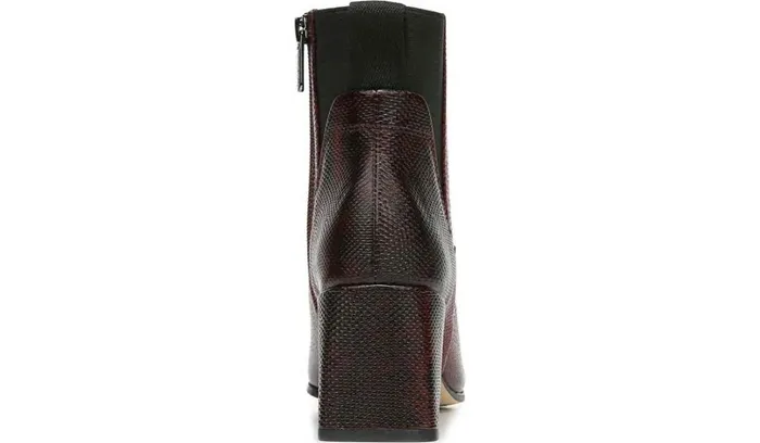 Dress Boots Women Franco Sarto Sarto Brynn Block Heel Bootie Bordeaux Leather