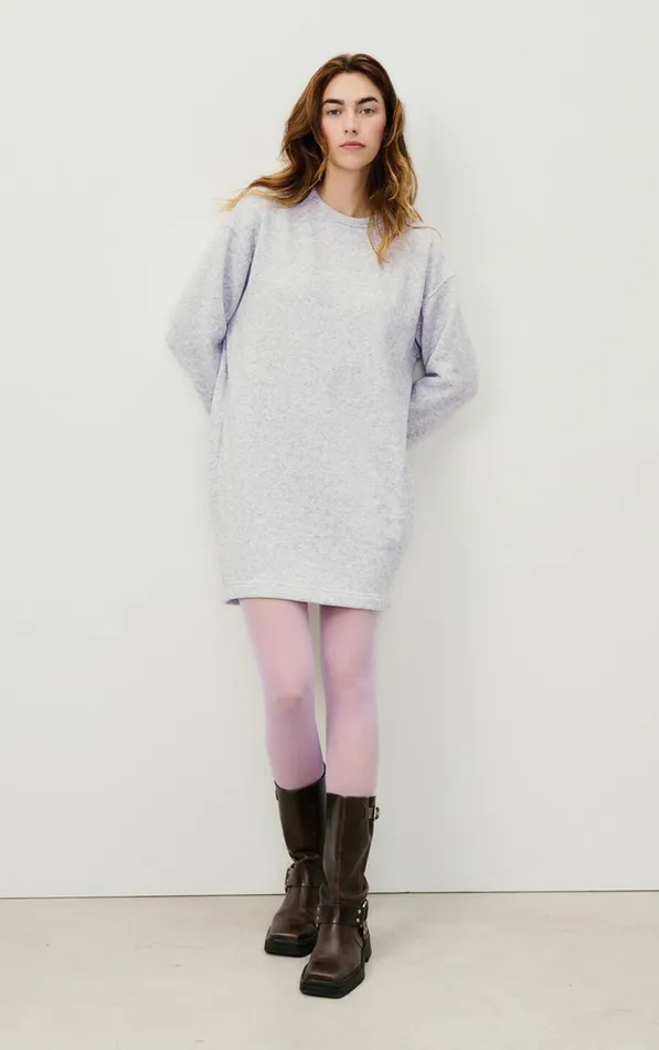 Dress Evona Melange Light Grey Women American Vintage Dresses