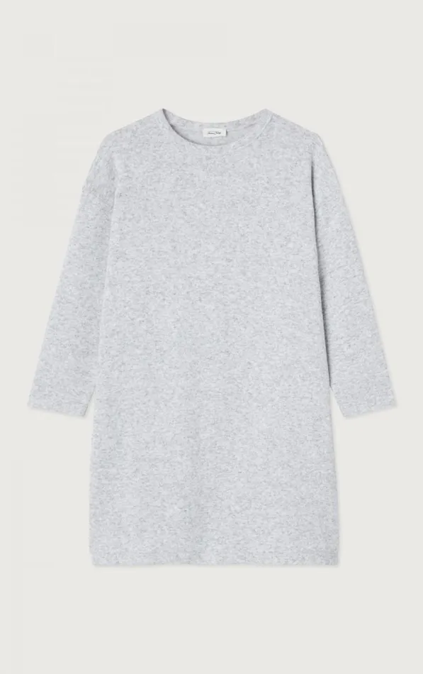 Dress Evona Melange Light Grey Women American Vintage Dresses Dress Evona Melange Light Grey Women American Vintage Dresses