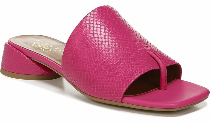 Dress Mules Women Franco Sarto Franco Loran Sandal Fuchsia Leather