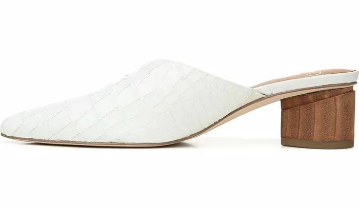 Dress Mules Women Franco Sarto Sarto Visa 2 Mule White Snake Leather