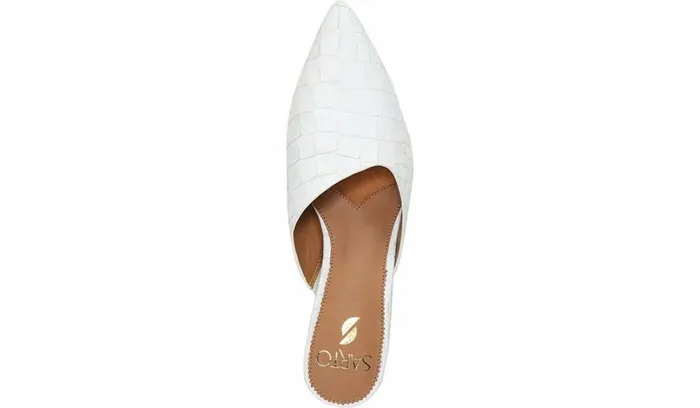 Dress Mules Women Franco Sarto Sarto Visa 2 Mule White Snake Leather