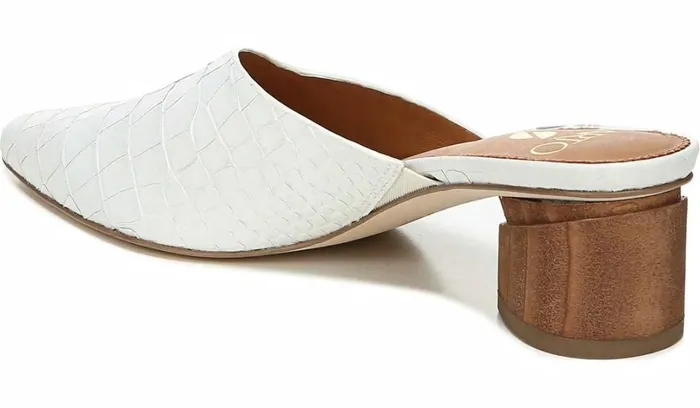Dress Mules Women Franco Sarto Sarto Visa 2 Mule White Snake Leather