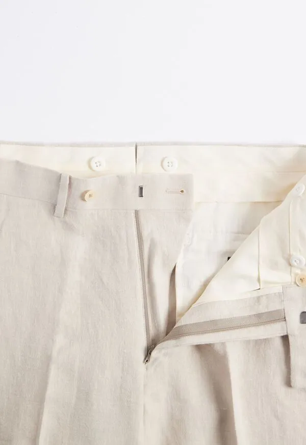 Dress Pants Paulstuart Mens Soft Linen Canvas Dress Trouser Corn Flower Blue