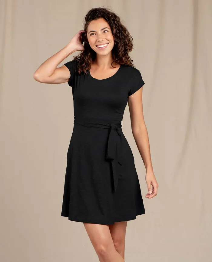 Dresses Women8217s Cue Wrap Short Sleeve Dress Black ToadandCo