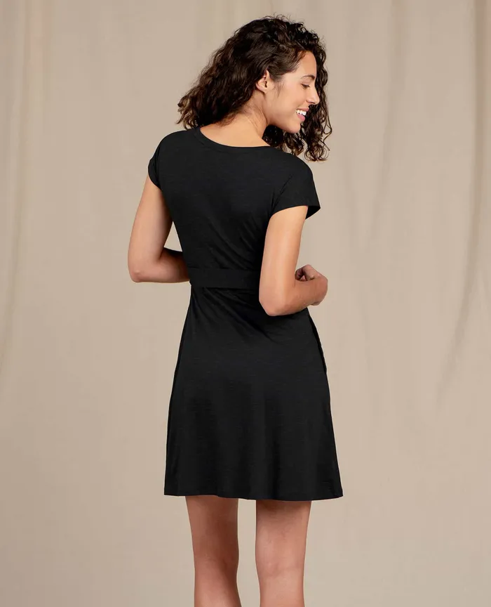 Dresses Women8217s Cue Wrap Short Sleeve Dress Black ToadandCo