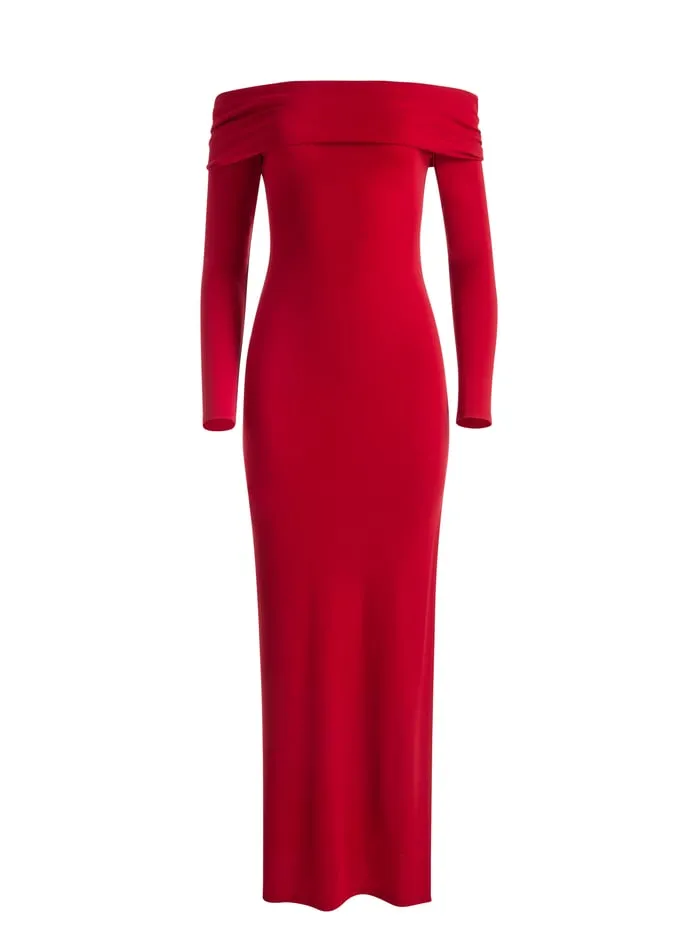 Dresses Women Alice Olivia Coretta Maxi Dress Bright Ruby