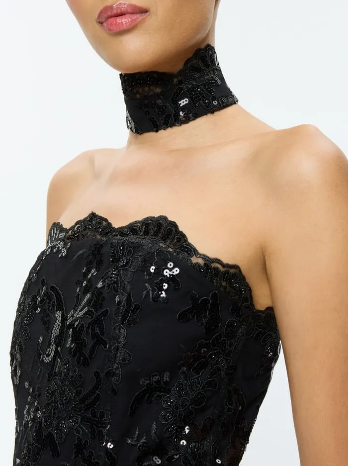 Dresses Women Alice Olivia Georgie Embellished Gown Black