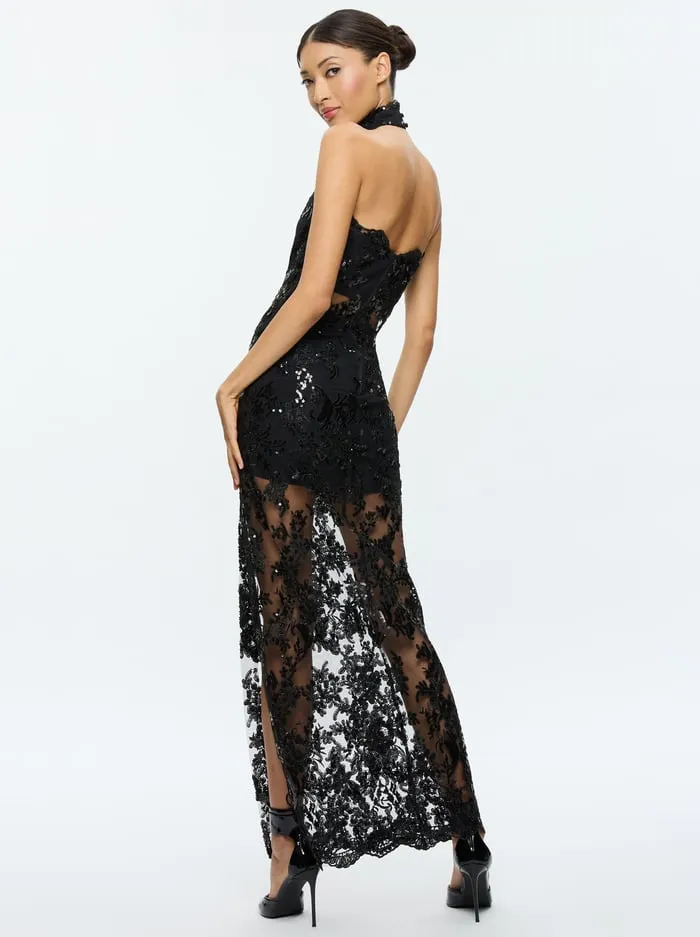 Dresses Women Alice Olivia Georgie Embellished Gown Black