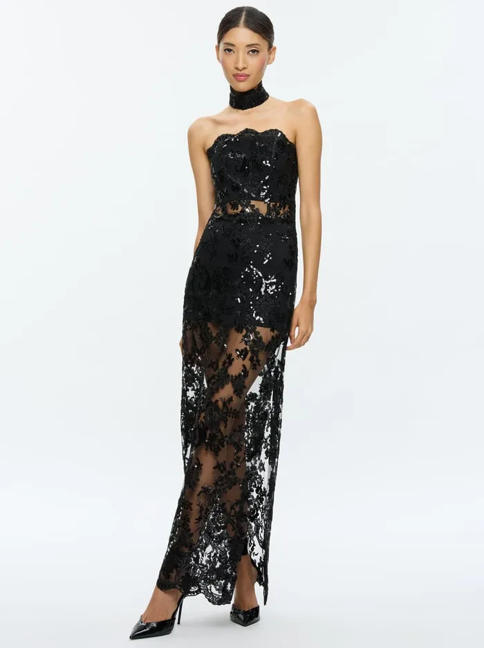 Dresses Women Alice Olivia Georgie Embellished Gown Black