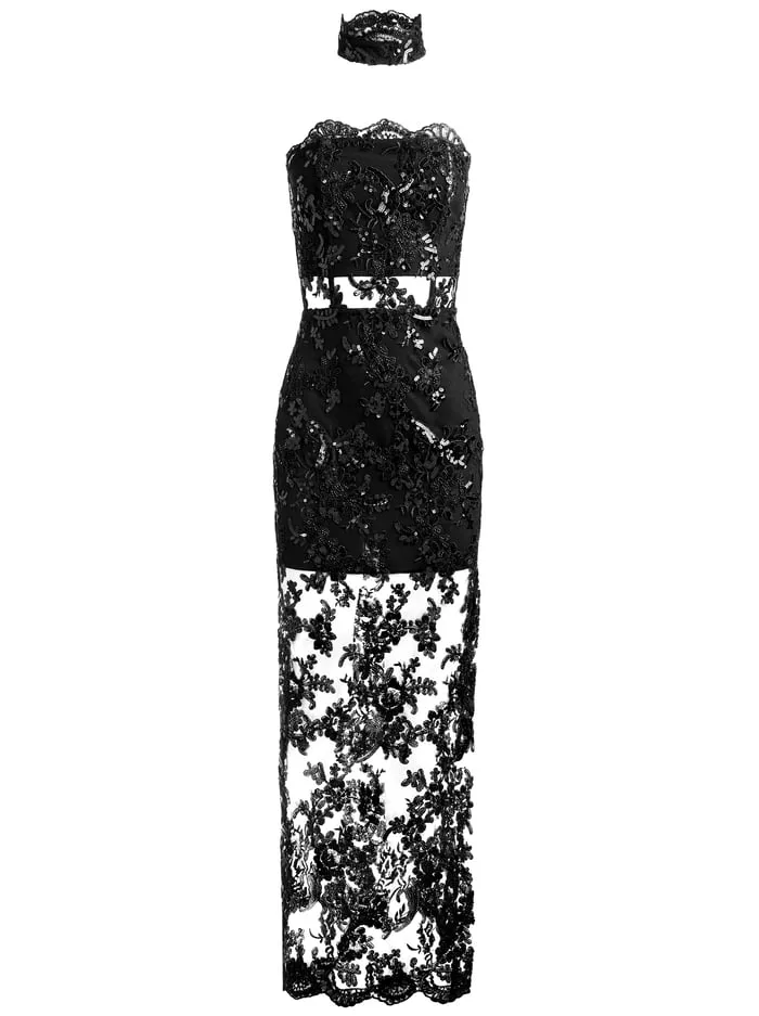 Dresses Women Alice Olivia Georgie Embellished Gown Black