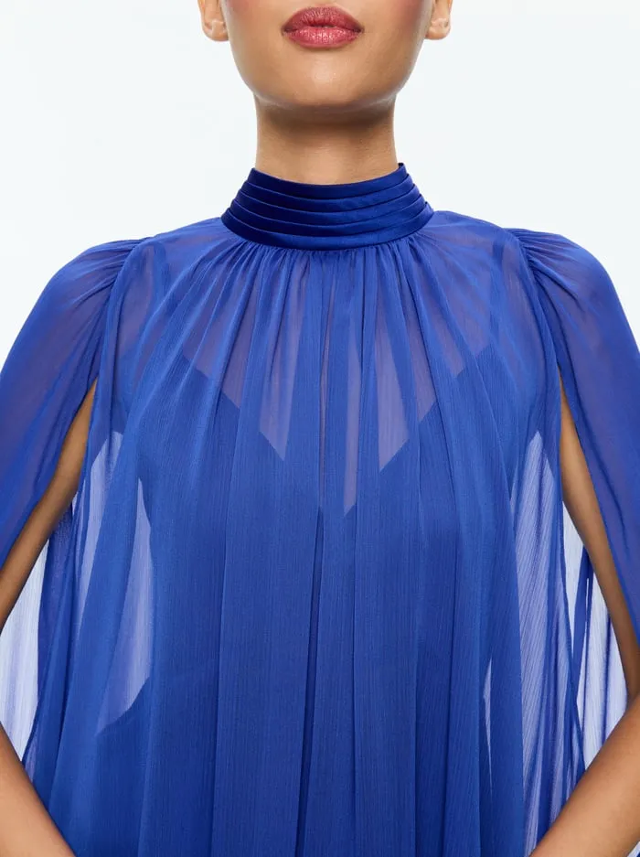 Dresses Women Alice Olivia Zenon Cape Mini Dress Royal