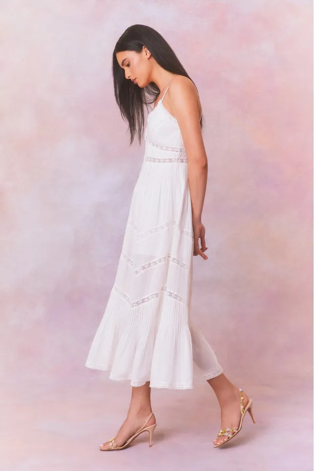 Dresses Women LoveShackFancy Esilda Cotton Midi Dress True White