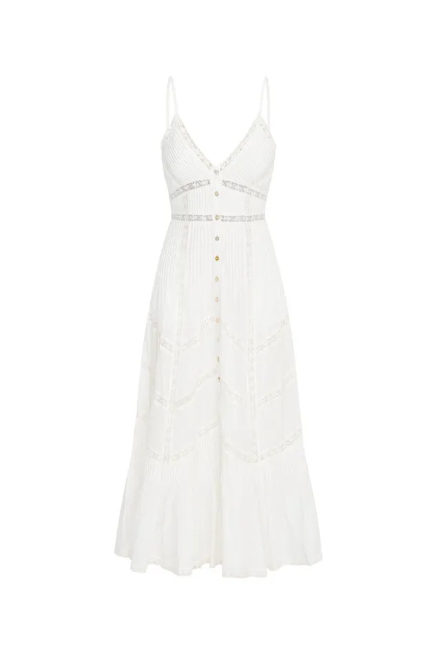 Dresses Women LoveShackFancy Esilda Cotton Midi Dress True White