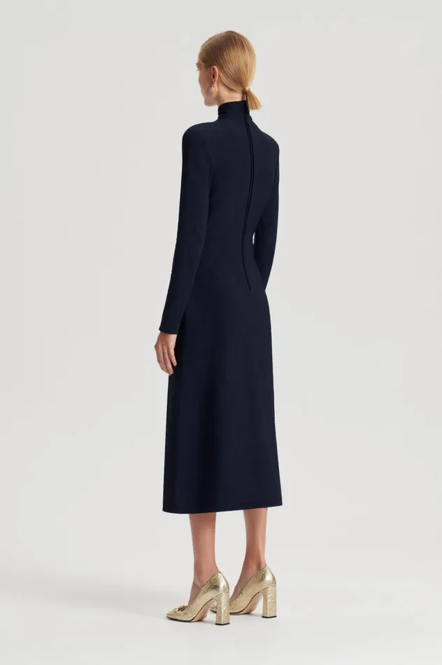 Dresses Women Scanlan Theodore CREPE KNIT TURBAN TWIST DRESS Navy Dresses Women Scanlan Theodore CREPE KNIT TURBAN TWIST DRESS Navy