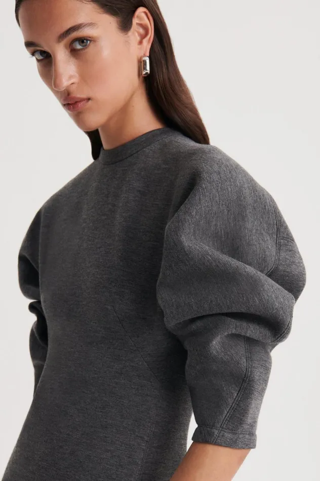 Dresses Women Scanlan Theodore SCUBA COCOON SLEEVE DRESS Grey Dresses Women Scanlan Theodore SCUBA COCOON SLEEVE DRESS Grey