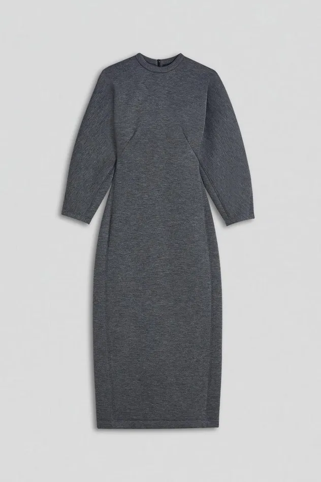 Dresses Women Scanlan Theodore SCUBA COCOON SLEEVE DRESS Grey Dresses Women Scanlan Theodore SCUBA COCOON SLEEVE DRESS Grey