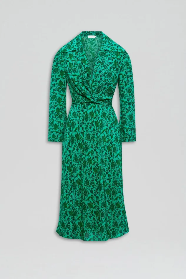 Dresses Women Scanlan Theodore SILK BOTANICAL DRESS Verde Dresses Women Scanlan Theodore SILK BOTANICAL DRESS Verde